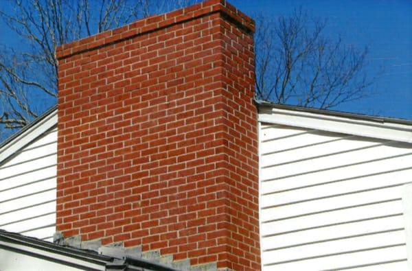 brick pointing on chimney in havertown, pa