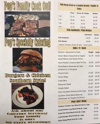 Pop's Family Kitchen: Menu, page 3