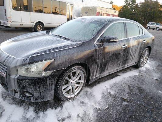 Foam cannon exterior wash. High quality process with high quality products