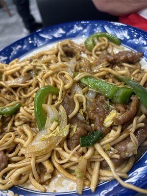 Beef with noodles