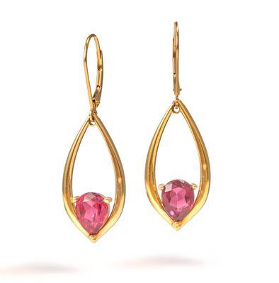 14k gold garnet earrings