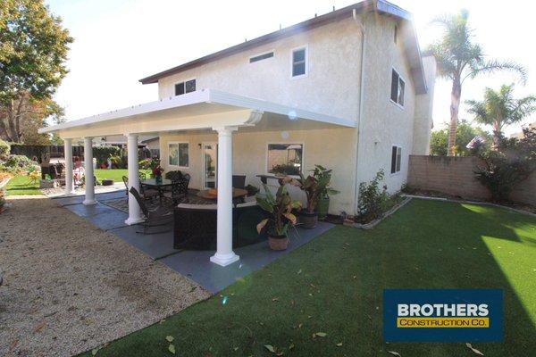 Roman columns patio cover in Oxnard