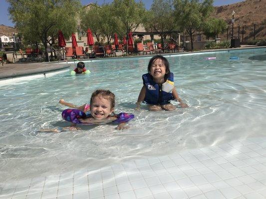 Enjoying the pool.