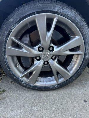 Wheel and new tire. FIRESTONE TIRE PACKAGE- 008234 FIREHAWK AS V2 BL 225/40R18 XL92W 50,000 Mile