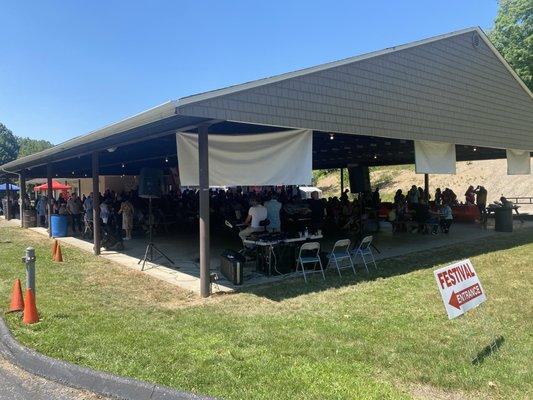 The picnic grove for the 10th Annual Lebanese Food and Music Festival (7 July 2024)