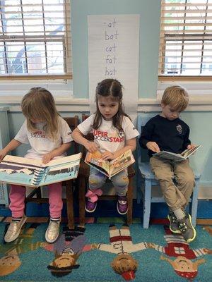 Our 4 year olds learning how to read