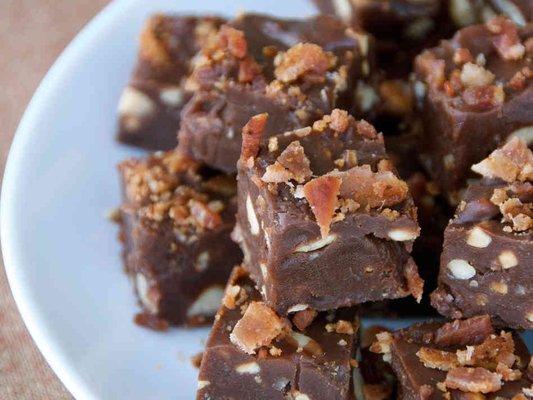 Dark Chocolate Caramel Sea Salt Bacon Fudge