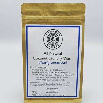 All Natural Coconut Laundry Wash - Clearly Unscented