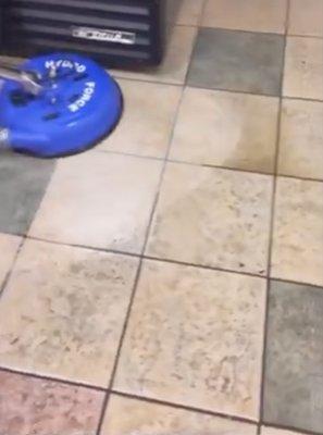 Tile and Grout Cleaning Before and after