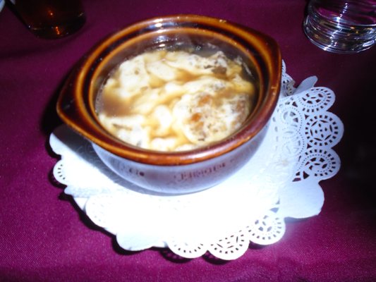 French onion soup - dinner side upgrade.