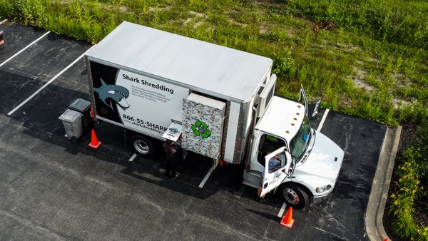 Shark Shredding's Truck ready to service.