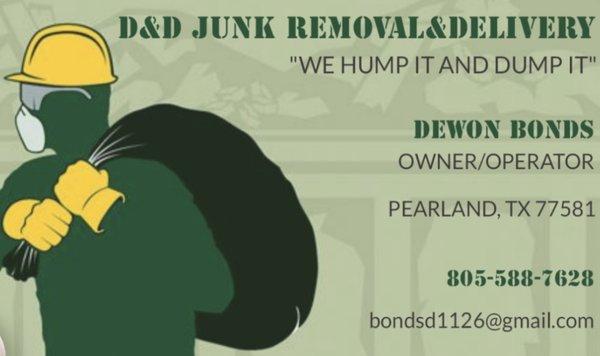 Junk Removal, Delivery And Hauling Services, And Handyman Services.