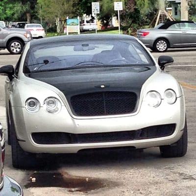 Bentley that was brought in for service.