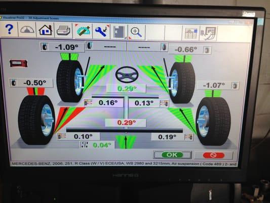 Rear Toe in need of adjustment on a Mercedes ML350.
