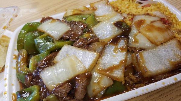 pepper steak with onions