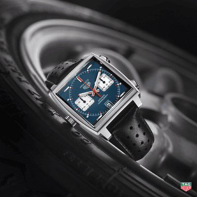 Iconic timepieces like this TAG Heuer Monaco.