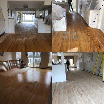 Starting to refinish these floors in Syosset New York