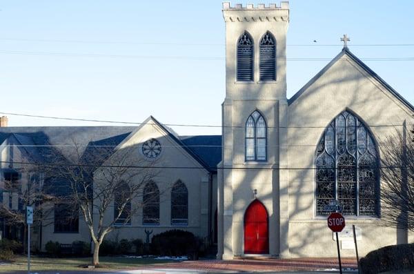 Front view of the church.