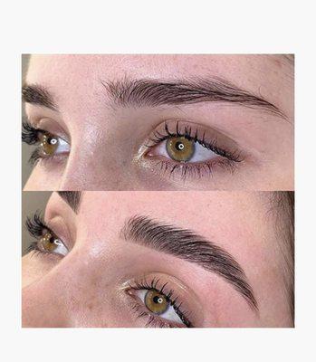 Brow tint and lash lift