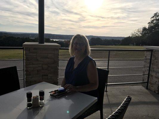 Momma enjoying the Grill