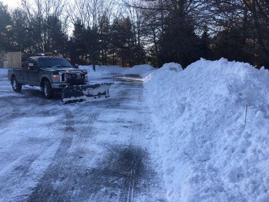 Snow removal at a local business, getting them ready to open in time right after the big blizzard of 2016.