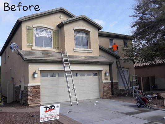 House before painting.