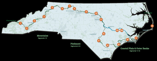 Trail Map with Segment Indicators