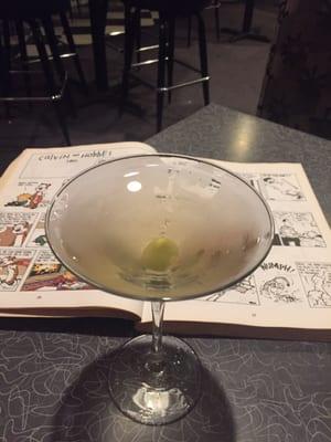 Drank a fantastic martini and read Calvin & Hobbes. A++++++