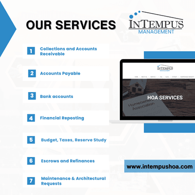 Our HOA Management Services 
At Intempus HOA, we provide a comprehensive range of services to ensure your community is managed efficiently