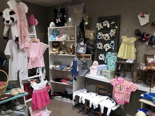 Cutie baby section with some locally made items