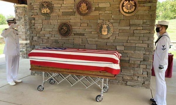 Navy veteran saluted a final time.