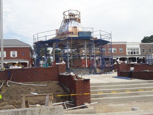 Reconstruction of the gazebo.