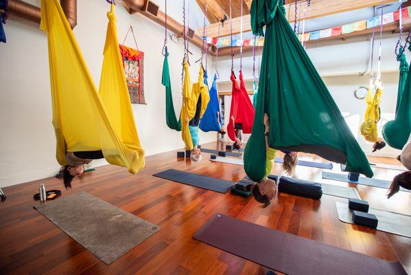 aerial yoga class