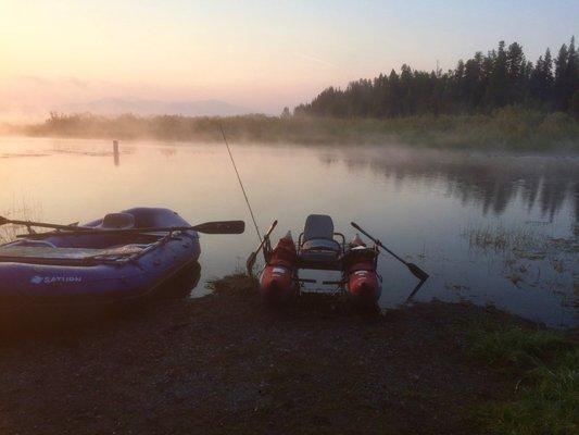 Crane Prairie Reservoir in the morning on 20 August 2017.