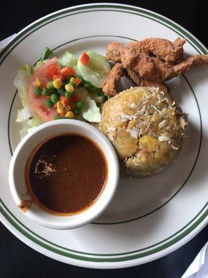 Mofongo con pollo