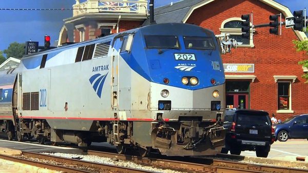 Amtrak train departing from Fayetteville Station at 12 minutes drive to the east of O2 Dental Group of Fayetteville