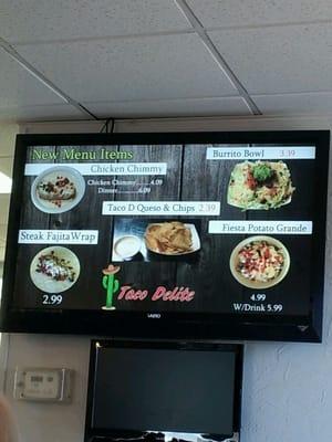 Slideshow of different menu items.