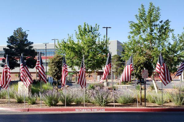 Outside UMC lobby Memorial Day 5-30.