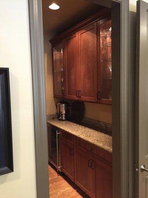 Installation of Cherry Wood Cabinets