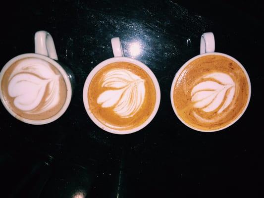 Latte art ... Just ask and the barista will be happy to pour you something pretty in your cup :)