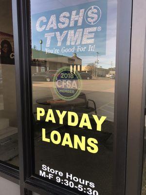 Payday Loans business hours