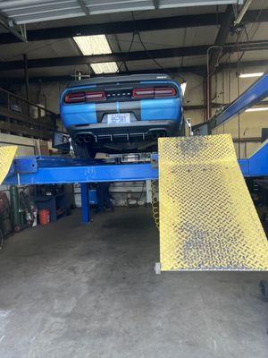 My car in for tires and alignment.