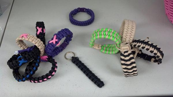 Paracord wear, Key chains, and pet collars!