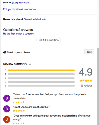 GOOGLE RATING