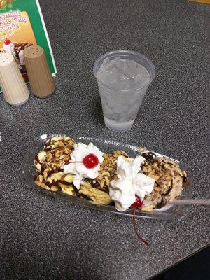 Triple brownie fudge sundae with pecan pie, egg nog and pumpkin ice cream!