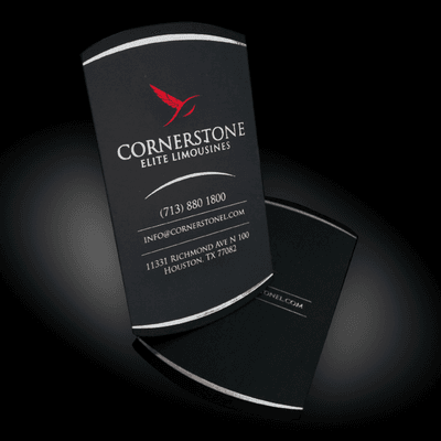 Business Card / Silkcards / Silver Foil / Custom Die-cut