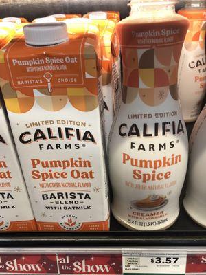 Pumpkin spice dairy section,