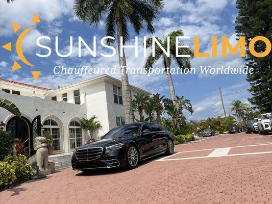 Mercedes Benz Luxury Transportation. Private chauffeur. Sunshine Limo