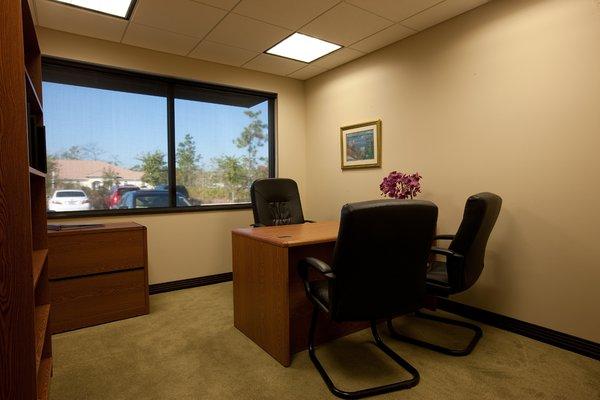 SBC Office Center Professional Office Suites available furnished and unfurnished.