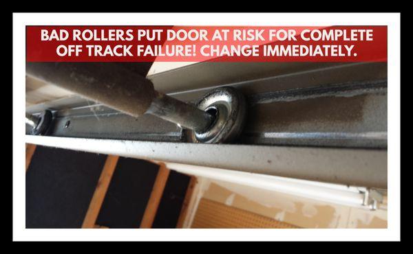 Garage Door Rollers Go Bad IN Two Years When Poorly Made Rollers Found On Retail Stores are Installed. We Install Lifetime Warranty Rollers